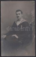 cca 1900 3 db. fotó: katonai és tengerész egyenruhát viselő id. Wohlfart Mihály és felesége, Fogaras...