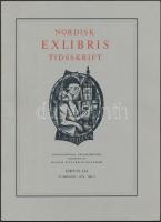 1979 Nordisk Exlibris Tidsskrift. Kobenhavn, sok eredeti beragasztott ex libris illusztrációval, 4szám, 27x20cm / Ex-libris literature with a lot of original engraving, 4 pz