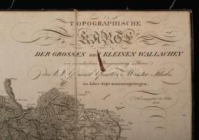 1812 Die Topographische Karte der gossen und kleinen Wallachey. Románia (Havasalföld) rézmetszetű té...
