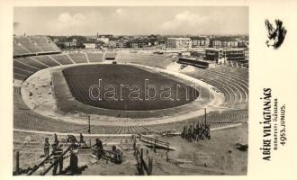 1953 Budapest XIV. Épülő Népstadion; Béke Világtanács, Képzőművészeti Alap Kiadóvállalat