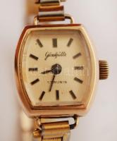 Glashütte 17 köves női karóra, mechanikus, működőképes állapotban