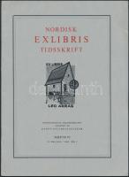 1969  Nordisk Exlibris Tidsskrift. Kobenhavn, sok eredeti beragasztott ex libris illusztrációval, 4szám, 27x20cm / Ex-libris literature with a lot of original engraving, 4 pz