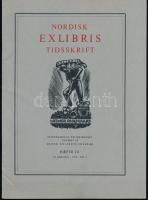 1973 Nordisk Exlibris Tidsskrift. Kobenhavn, sok eredeti beragasztott ex libris illusztrációval, 4szám, 27x20cm / Ex-libris literature with a lot of original engraving, 4 pz