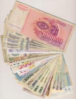 30db-os vegyes külföldi bankjegy tétel, közte Jugoszlávia, Románia, Szovjetunió, Törökország T:III,I...