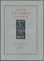 1975-76 Nordisk Exlibris Tidsskrift. Kobenhavn, sok eredeti beragasztott ex libris illusztrációval, ...