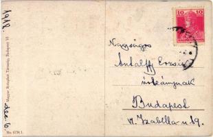 Magyar krampuszos művészlap No. 6734.1 Magyar Rotophot Társaság / Krampus s: Pólya Tibor