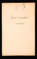 1887 A szecsői (Tápiószecső) vízrendezés alaprajza. Kézzel rajzolt és aláírt. 34x160 cm