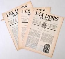 1960-80 Vegyes ex libris szakirodalom és nyomtatvány tétel, magyar és idegen nyelven, cca 12db, külö...