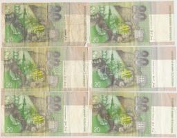 Szlovákia 1993-2004. 20K (7x) + 50K + 100K T:III
Slovakia 1993-2004. 20 Korun (7x) + 50 Korun + 100...