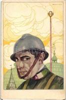 Omaggia delle Officine Ricordi Ricordi Alla 3. Armata / Italian military commemorative art postcard s: Brunelleschi