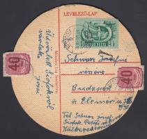 cca 1940 Siófok Balaton söralátét postán elküldve / Vintage beer-mat sent through post