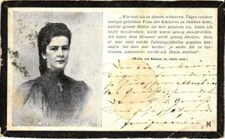 1898 Erzsébet királyné, gyászlap / Sissy, obituary card (vágott / cut)