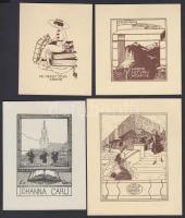 9 db vegyes ex libris a századforduló körülről / 9 vintage ex librises