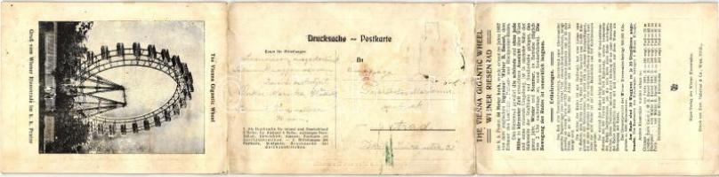 Vienna, Wien; Fernsicht über Wien vom Riesenrad / panorama from the ferris wheel, 3-tiled panoramaca...