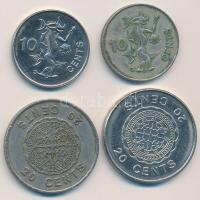 Salamon-szigetek 1977. 10c + 20c + 1993. 10c + 20c T:2,2-
Solomon Islands 1977. 10 Cents + 20 Cents...
