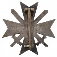 Német 3. Birodalom 1939. "Háborús Érdemkereszt I. Osztálya kardokkal" ezüstözött fém kitün...