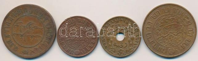 Holland-Kelet India 1858. 2 1/2c Cu + 1916. 1c Br + 1945P 1c Br + 1945P 2 1/2c Br T:2,2- ph.
Nether...