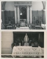 10 db főleg RÉGI magyar városképes fotólap, templom belsők / 10 mostly old Hungarian town-view photo...