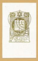 Goldstein judaika ex libris. Mélynyomással. / Judaica  9x7 cm