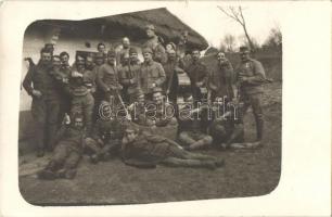 Első világháborús osztrák-magyar katonák hangszerekkel / WWI Austro-Hungarian soldiers with musical insrtuments, photo (EK)
