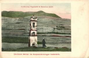 Nagyszalók és Berzevice között, Sáros és Szepes vármegye határán álló emlékoszlop / commemorative statue (EK)