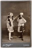 cca 1890 Farsangi öltözetben. Ferenczy és Kováts Székelyudvarhely / Fancy dress party  16x11 cm