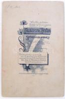 cca 1890 Farsangi öltözetben. Ferenczy és Kováts Székelyudvarhely / Fancy dress party  16x11 cm