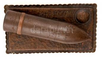 1917 Karácsony. Lőszer íróasztali levélnehezék.  / World War I. military table letter-weight. Metal ...