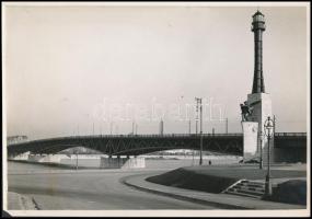 cca 1935 Budapesti hidakról készült nagyméretű, látványos fotók: Erzsébet híd, Ferenc-József híd, Ho...