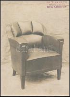 cca 1910 Birtalan Lajos kárpitos és díszítő 10 db reklámfotó a munkákról, Pecséttel jelezve / Uphols...