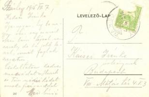 Gyergyószárhegy, Szárhegy, Lazarea; Mozaik képeslap üzlettel, templomokkal / multi-view