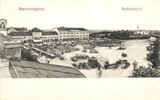 Sepsiszentgyörgy, Sfantu Gheorghe; Szabadság tér; Benkő M. könyvkereskedő kiadása / Liberty Square
