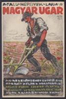 Kónya Zoltán (1891-?): Magyar ugar c. újság plakátterv. Vegyes technika, papír, jelzett, 12x19 cm