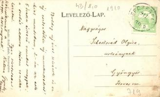 Hercegfalva (Mezőfalva); Vasútállomás, katolikus iskola, kiadja Fritz Jakab (kis szakadás / small te...