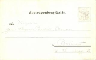 Nagybiccse, Bytca; Látkép várral, kézzel rajzolt képeslap / hand-drawn postcard