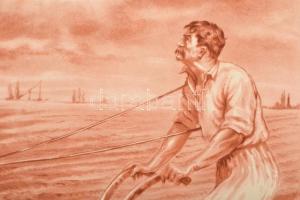 cca 1930 Magyar Nemzeti Szövetség irredenta plakátja, Ezért dolgozzunk. s: Köves Tivadar.  24x33 cm