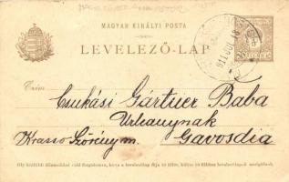 1911 Magyargyerőmonostor, Manastireni; Postahivatal, kézzel rajzolt képeslap / post office, hand-dra...