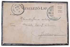 1900 Patrona Hungariae ora pro nobis; fémdomborműves levelezőlap / Virgin Mary, postcard in Emb. met...