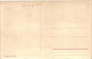 Bielsko, Bielitz; Tunnelstrasse / street, synagogue (r)