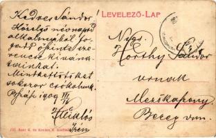 Beregszász, Berehove; Werbőczy tér, Meisels Áron péküzlete; Auer K. és Kovács K. kiadása / Street, s...