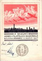 1947 3. Raduno Aereo-Filatelico Nazionale, Bologna So. Stpl s: R. Franzoni (EB)
