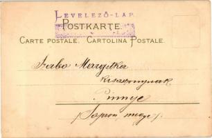 Abend, Meissner & Buch Künstler-Postkarten Serie 1096. Die vier Tageszeiten Art Nouveau litho