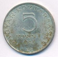 1948. 5Ft Ag "Petőfi" T:2 oxidáció