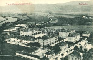 Trencsén, Frigyes főherceg laktanya, Weisz Náthán kiadása / view with military barracks