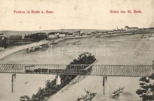 Bród, Slavonski Brod; Száva vasúti híd / railroad bridge