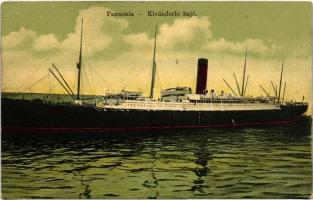 A Pannonia kivándorló hajó, kiadó Linenberger J. kivándorlási szálloda / immigration ship