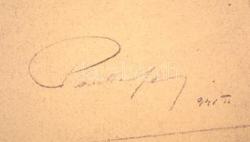 Az 1933-ban megnyitott kerepesi úti ügető (BÜE) tribünjének  tervrajza (a tervező: ifj. Paulheim Fer...