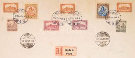 1922 Schima Bandi (1882-1959): Pünkösdi Eszperanto üdvözlet. vegyes technika, papír / Esperantist pe...