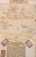 1922 Schima Bandi (1882-1959): Habemus papam. A pápaválasztásra készült rajz, hátoldalán újságcikkek...