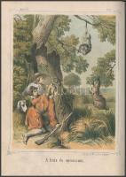 Hunfalvy János: Úti és vadászati kalandok. Öt színezett képpel. Pest, 1857. Lauffer és Stolp. 192p. ...